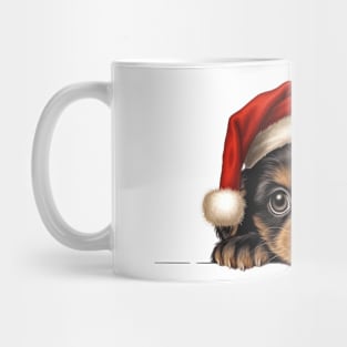 Christmas Peeking Puppy Mug